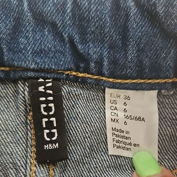 H&M Blue A-Line Mini Skirt Casual - Picture 2 of 16